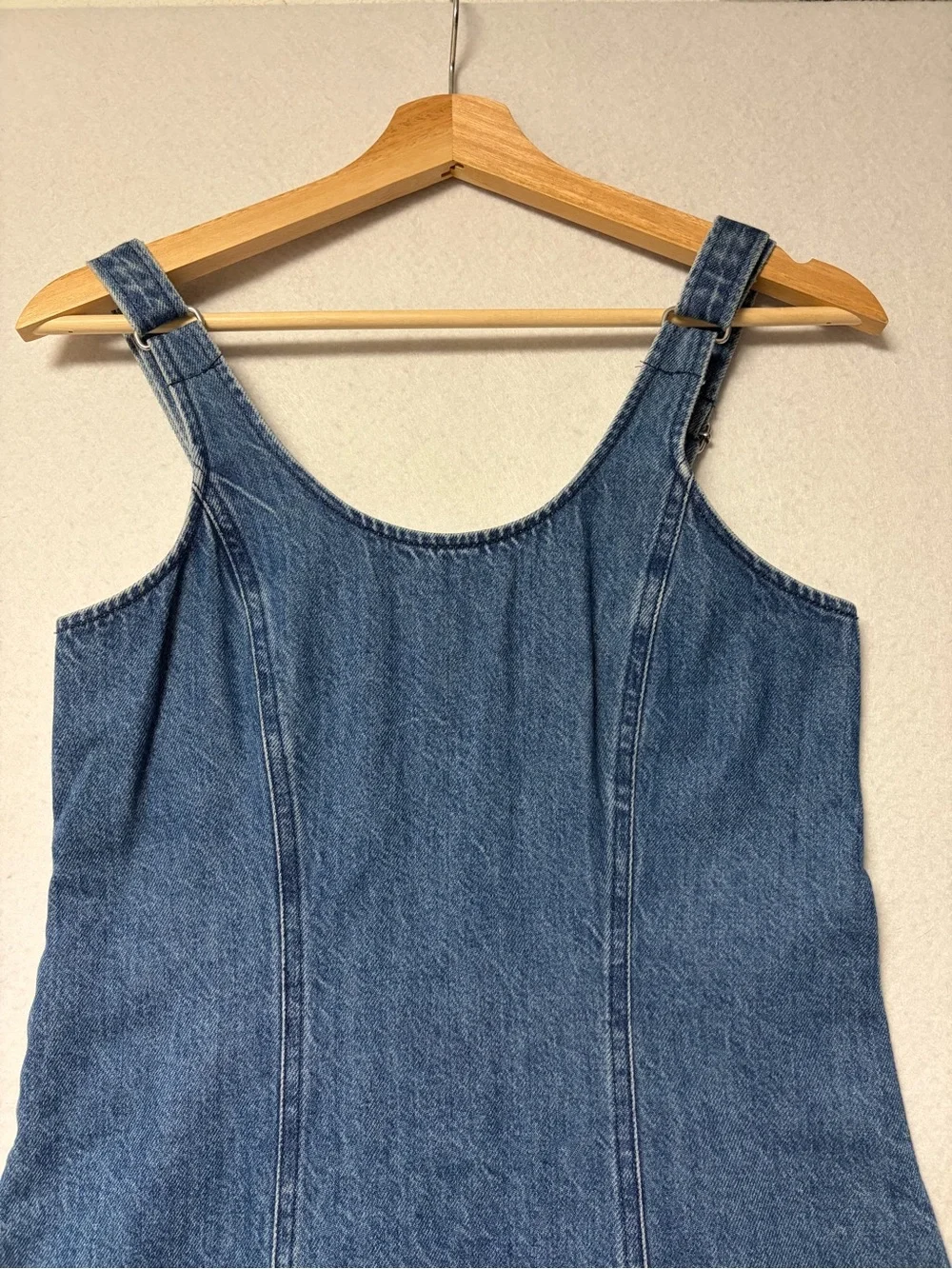 Madewell Denim Midi Dress XXS Adjustable Straps Fit & Flare NWT Fair Trade